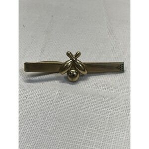 Hickok Bowling Tie Clip Gold Tone Vintage USA Bowling Pins